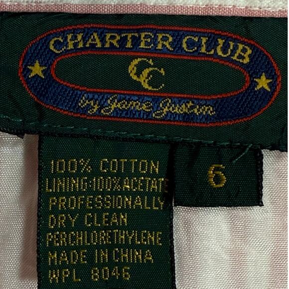 Vintage 80s Charter Club Jamie Justin Pink White Candy Stripe Skirt Sz 6 - Picture 4 of 8